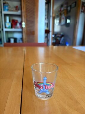 Kings Island Souvenir Shot Glass with Rainbow Logo